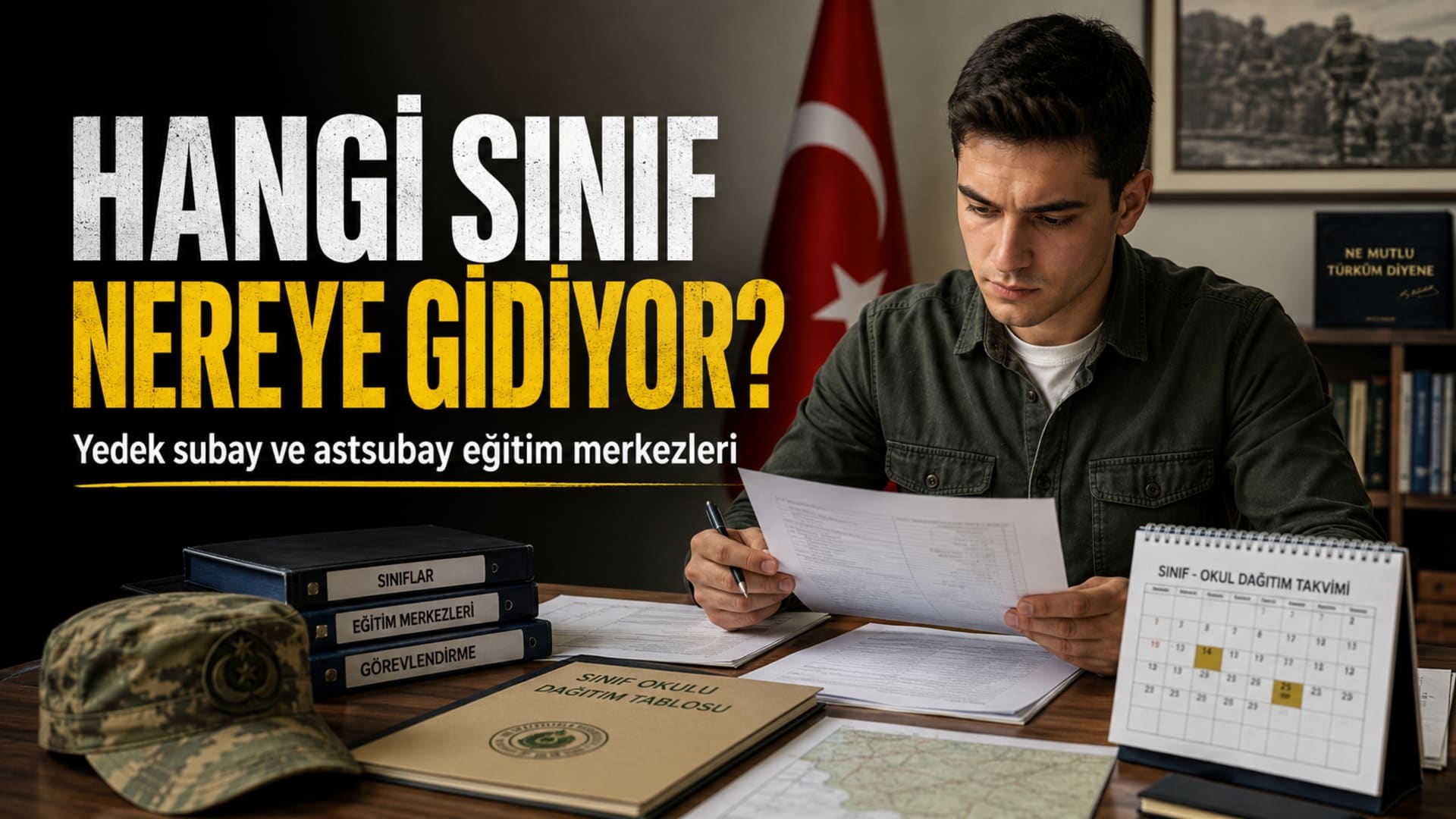 Yedek subay ve yedek astsubayların sınıf okulu ve eğitim merkezi dağılımını inceleyen Türk asker adayı