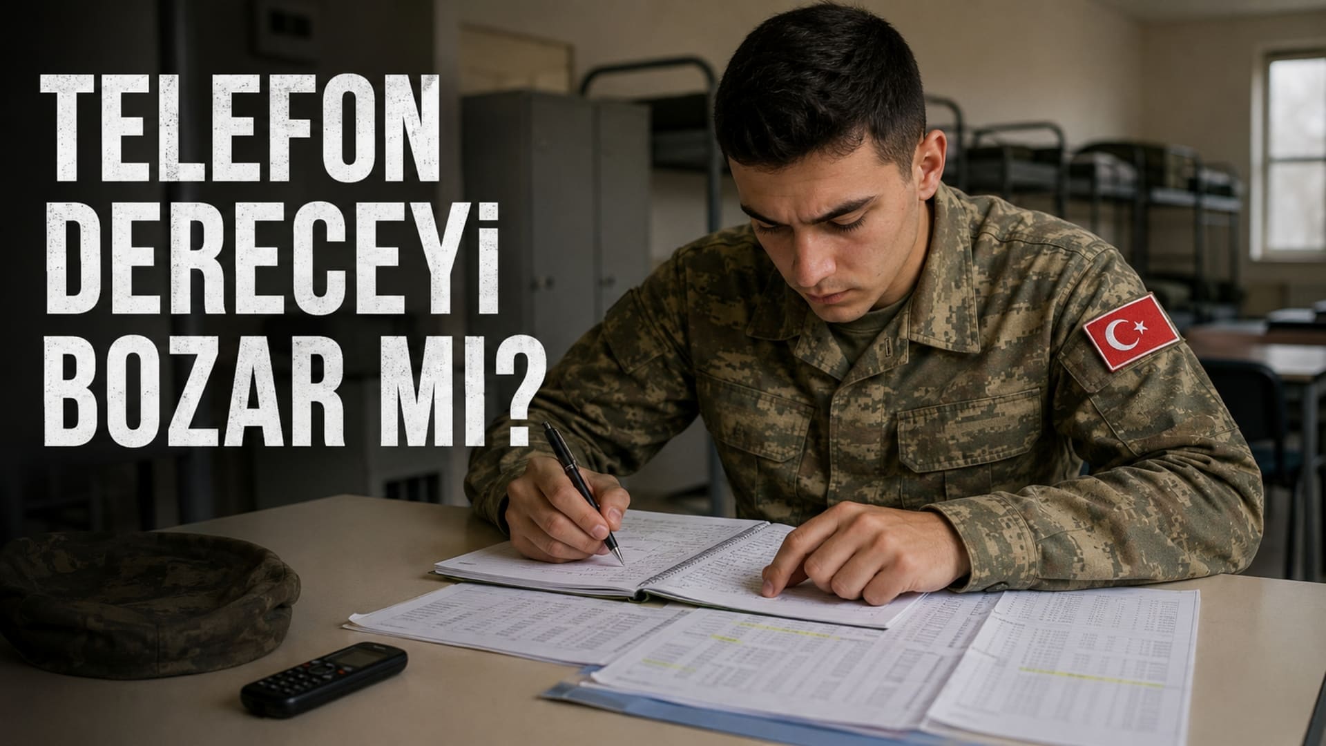 Yedek subay ve astsubay eğitiminde cep telefonu kullanım kurallarını inceleyen Türk asker adayı