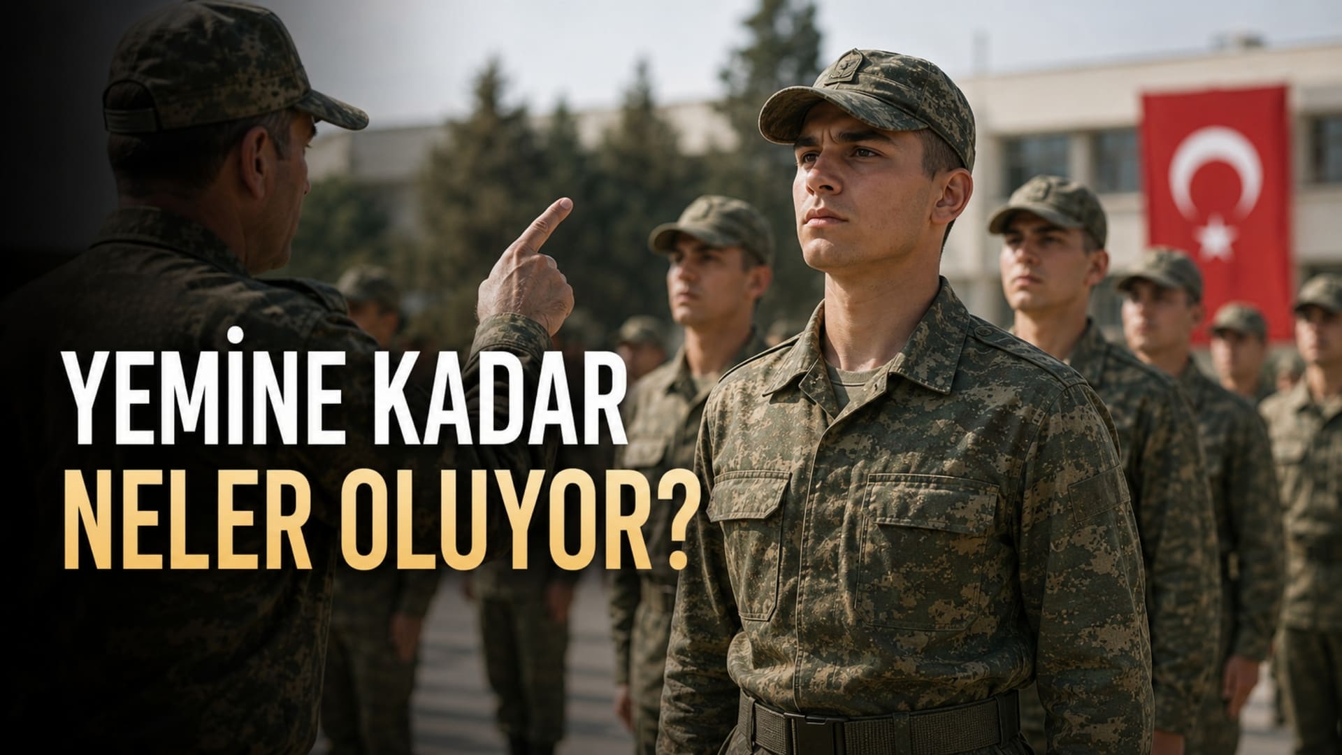 Acemi birliğinde yanaşık düzen ve temel askerî eğitimlere başlayan Türk asker adayları