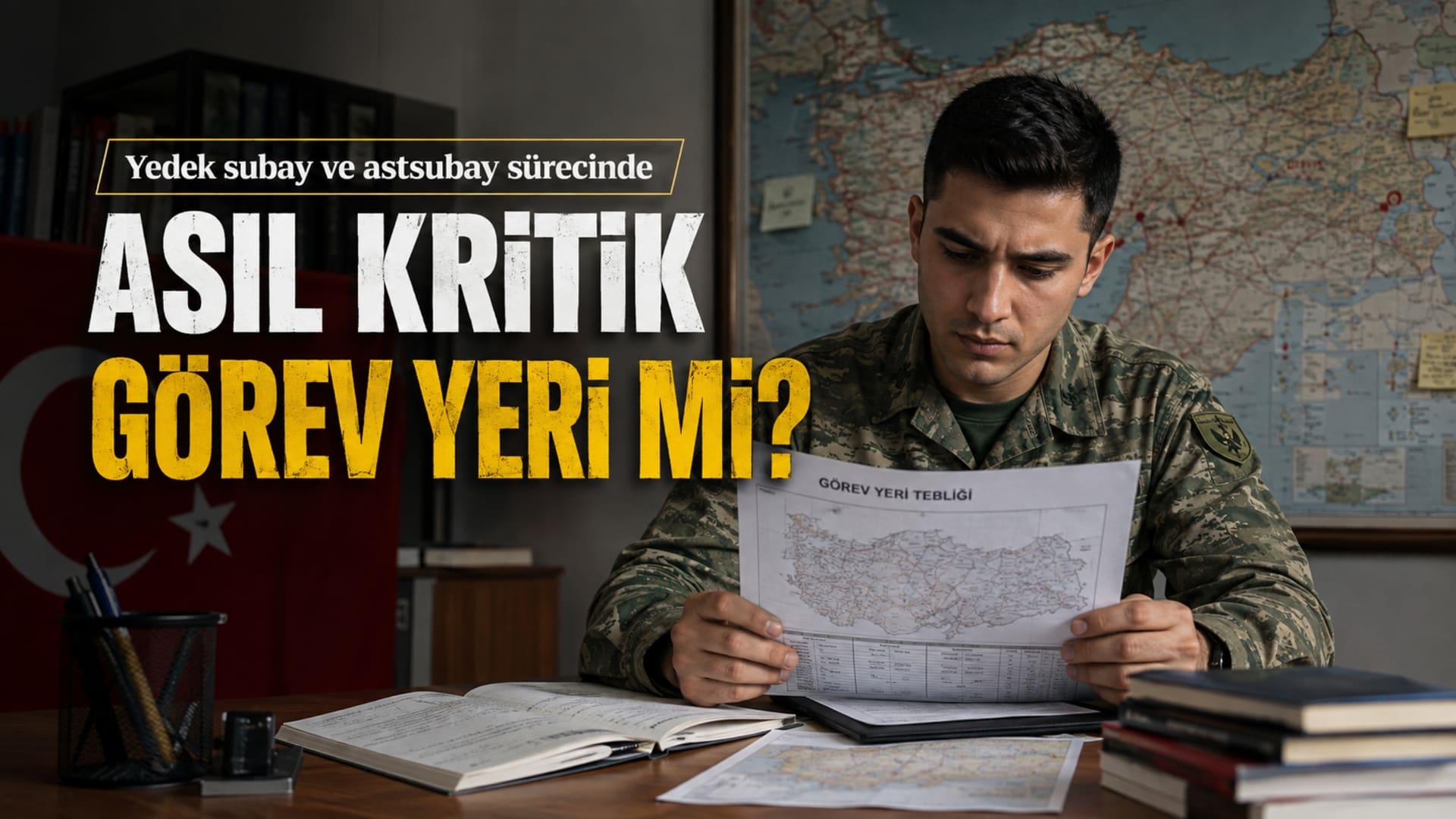 Eğitim sonrası görev yerinin neresi olacağını öğrenmek için birlik dağıtım sonucunu inceleyen Türk asker adayı