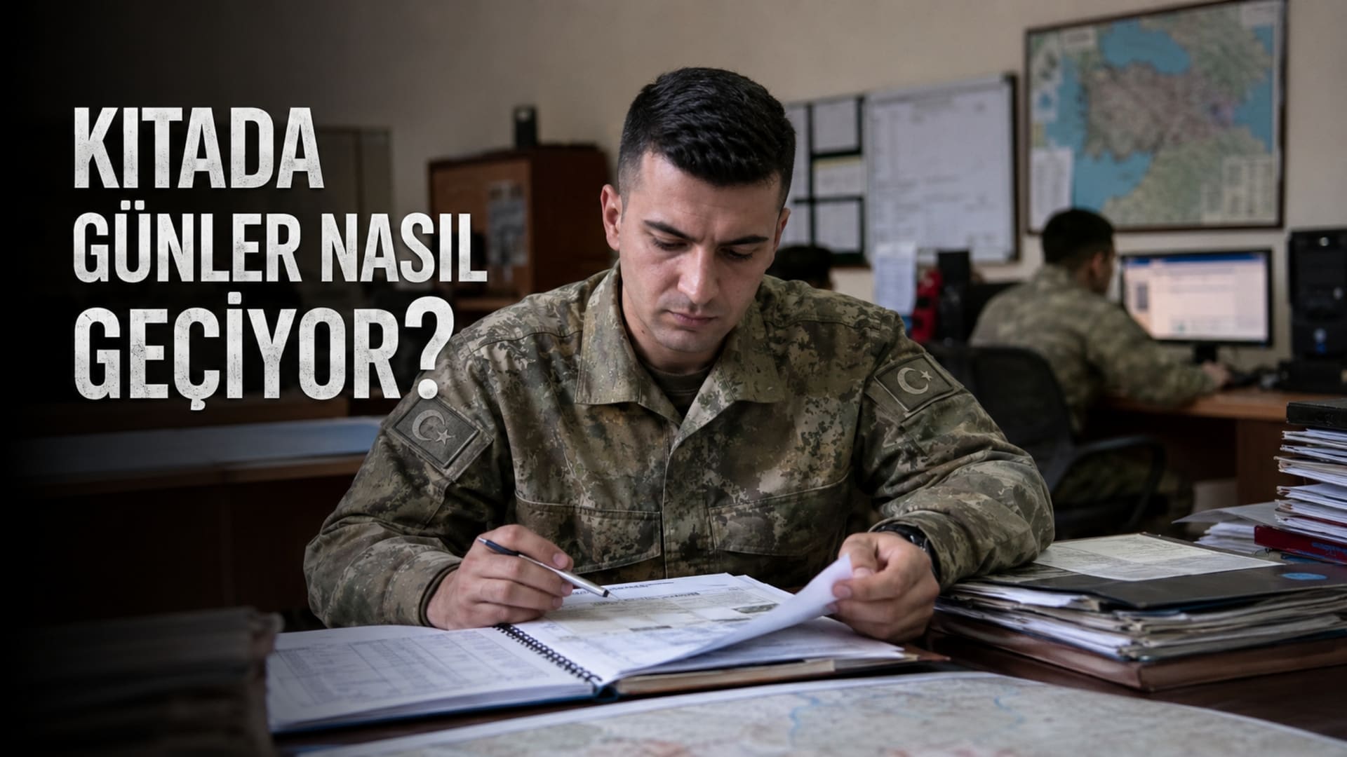Kıta görevinde günlük faaliyet ve sorumluluklarını yerine getiren Türk yedek subay ve yedek astsubay personel