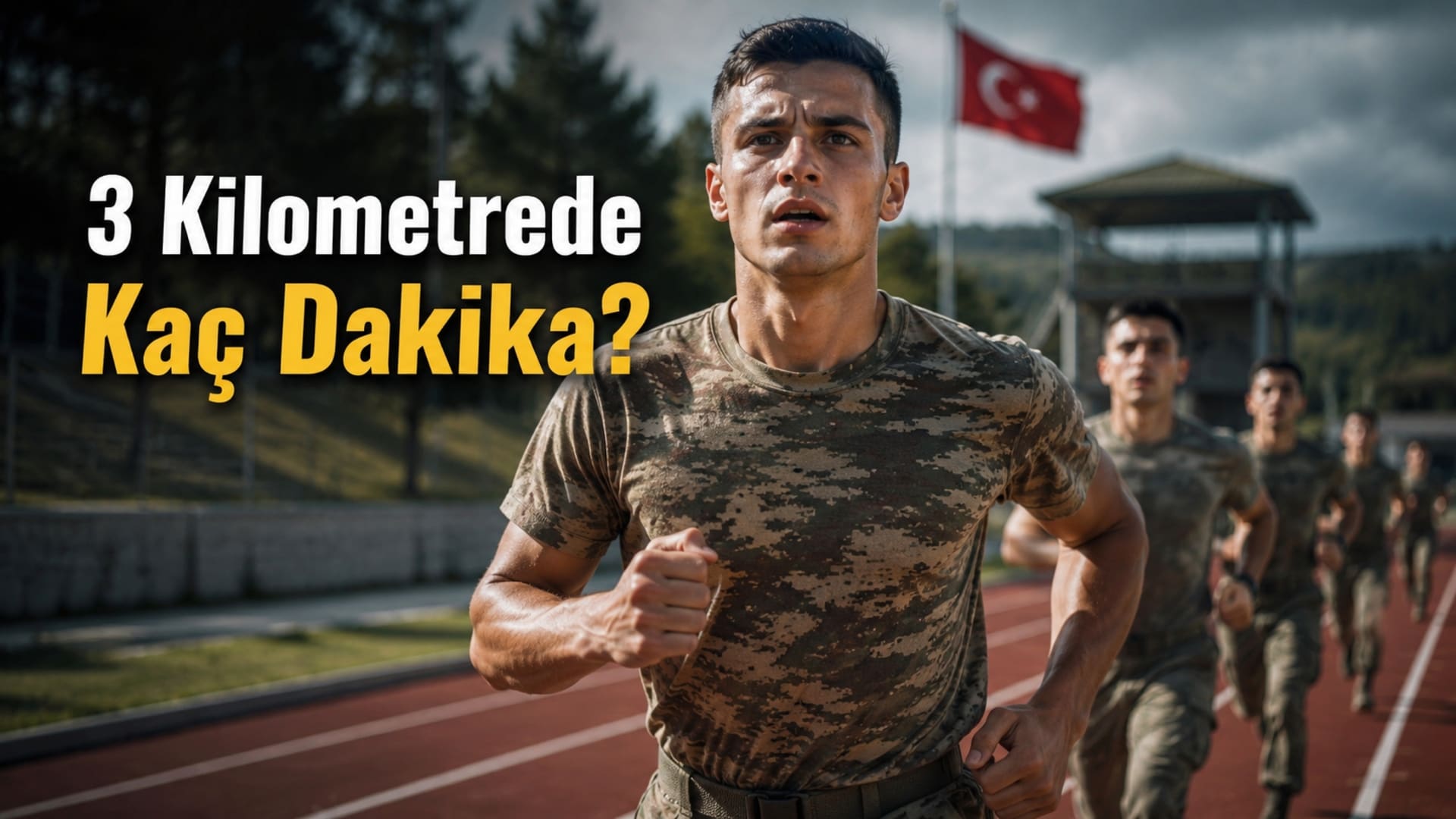 3 kilometre koşu ve fiziksel yeterlilik değerlendirmesine katılan Türk yedek subay ve astsubay adayları