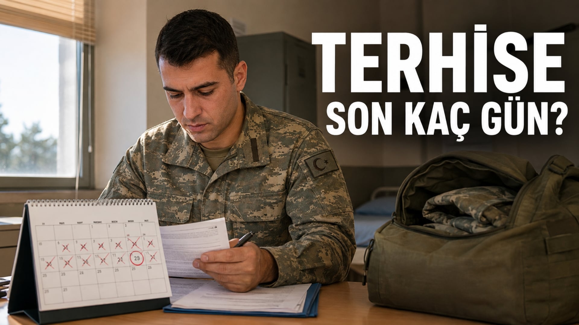 Terhis tarihi yaklaşırken kalan izin günlerini ve birlikten ayrılış sürecini planlayan Türk yedek subay ve yedek astsubay personel