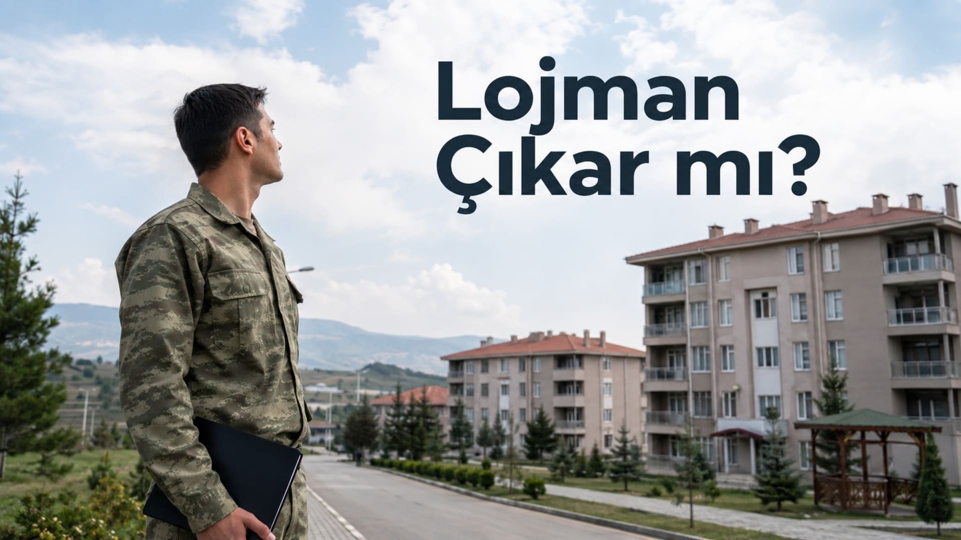 Askerî lojmanların bulunduğu yerleşkede konaklama seçeneklerini değerlendiren Türk askerî personel