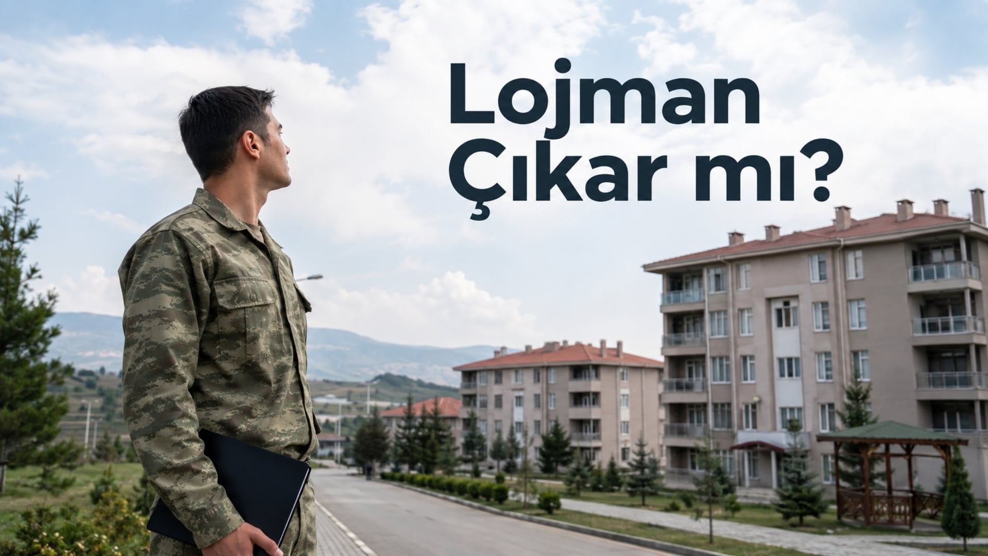 Askerî lojmanların bulunduğu yerleşkede konaklama seçeneklerini değerlendiren Türk askerî personel