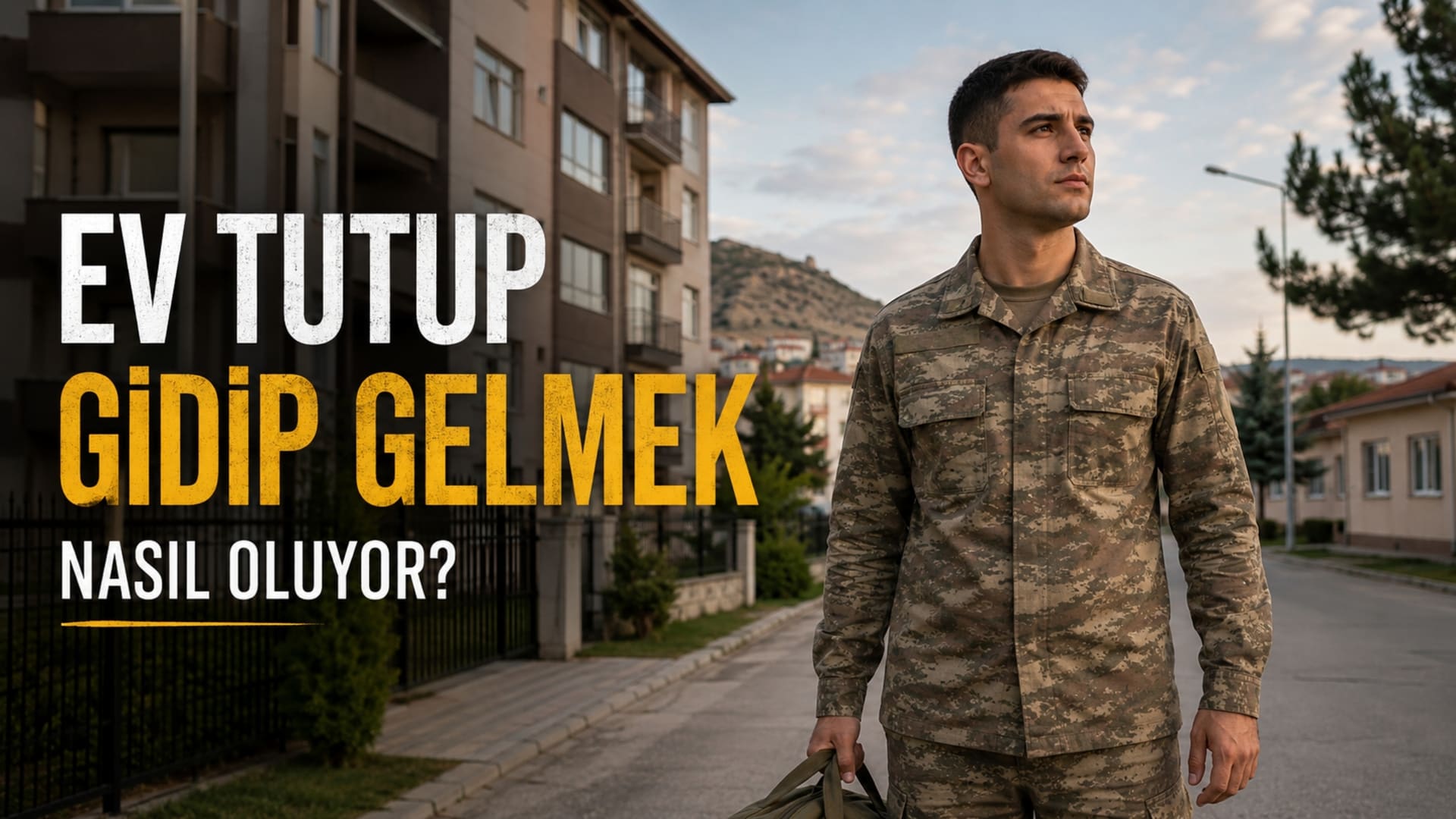 Görev yaptığı garnizon içerisinde ev ve konaklama seçeneklerini değerlendiren Türk askerî personel
