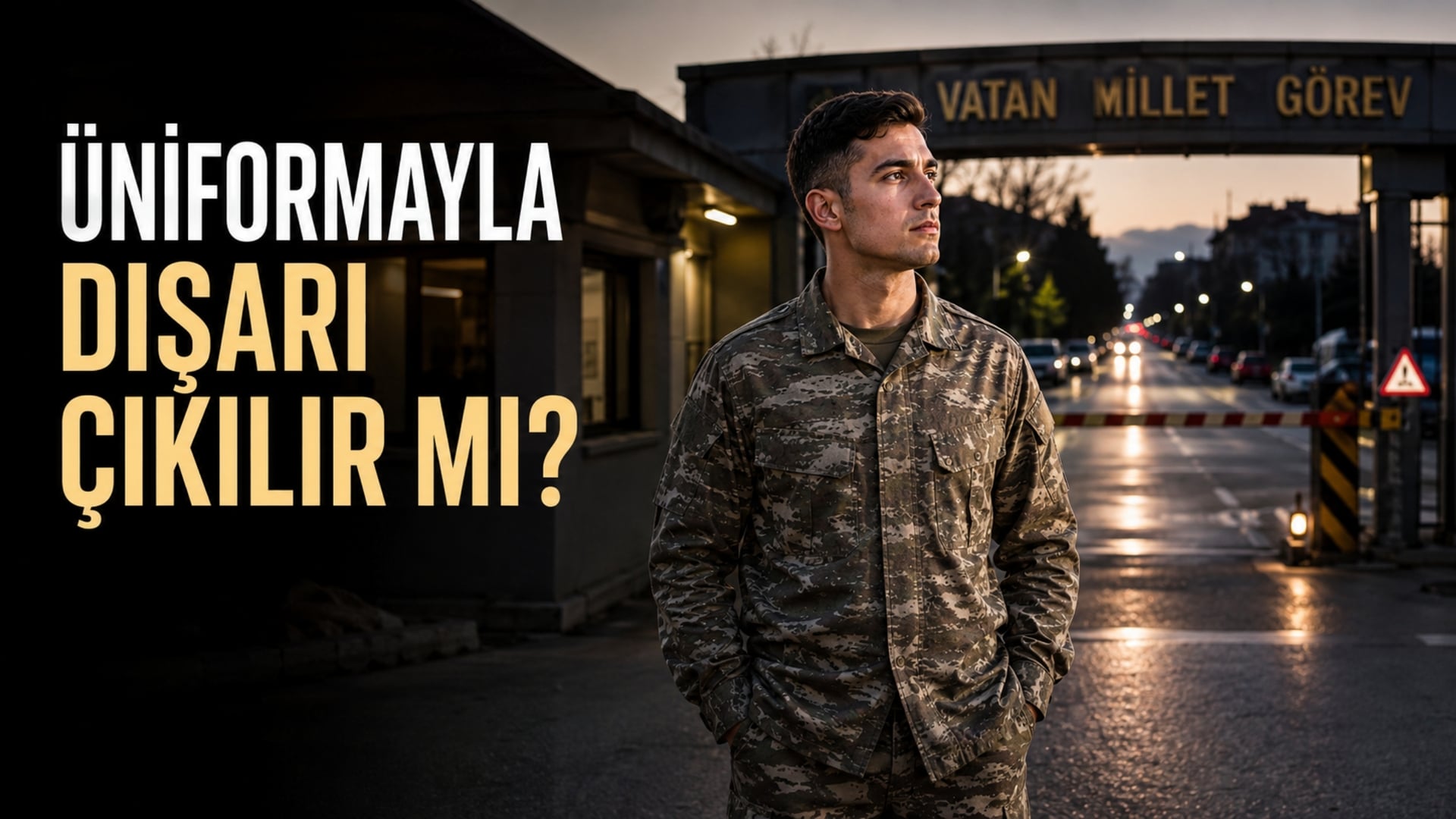 Birlik dışına çıkmadan önce sivil kıyafet ve askerî gizlilik kurallarına dikkat eden Türk askerî personel