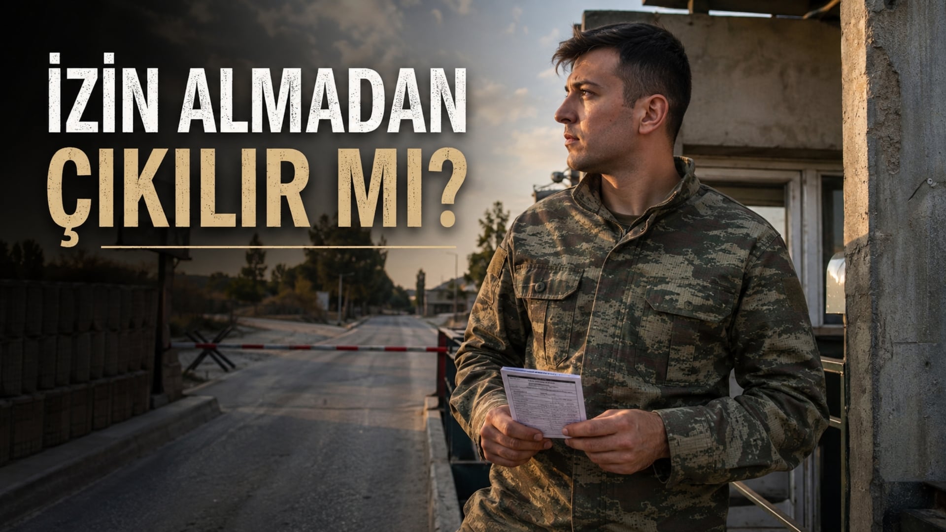 Garnizon dışına çıkmadan önce izin ve görev durumunu kontrol eden Türk askerî personel