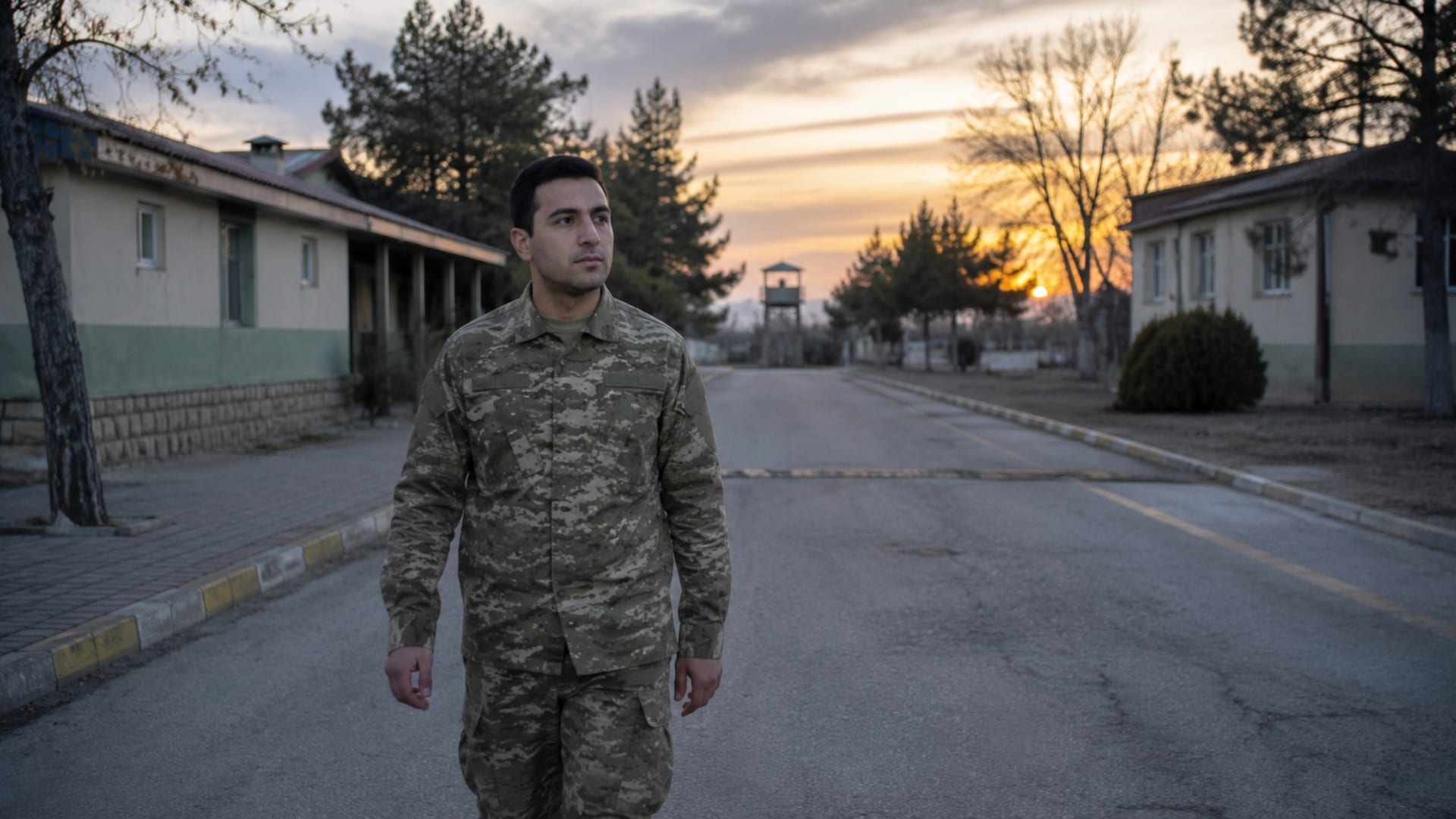 Açık alanda sakin bir sohbet sırasında farklı görüşleri paylaşan Türk askerî personel