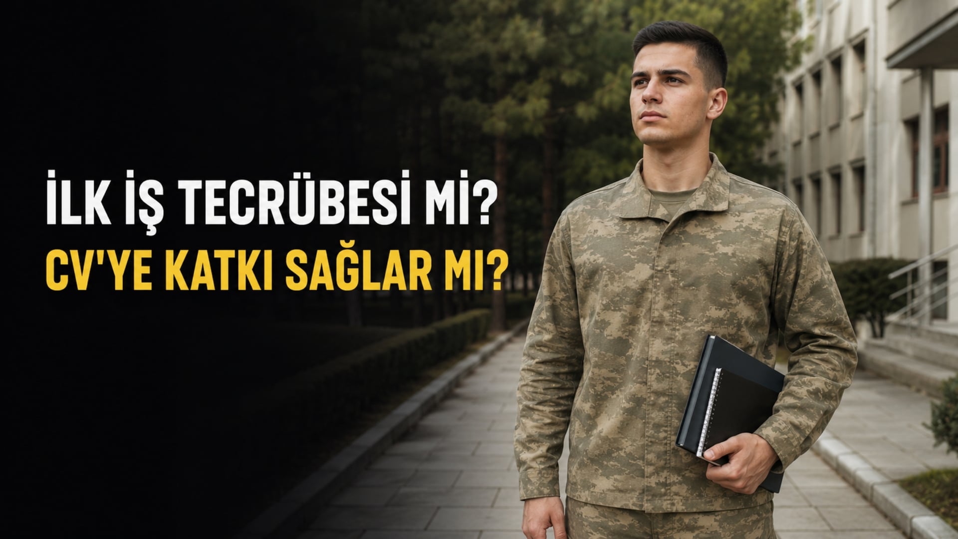 Yedek subaylık dönemindeki çalışma ve sorumluluk deneyiminin ilk iş ve CV sürecine katkısını temsil eden Türk askerî personel