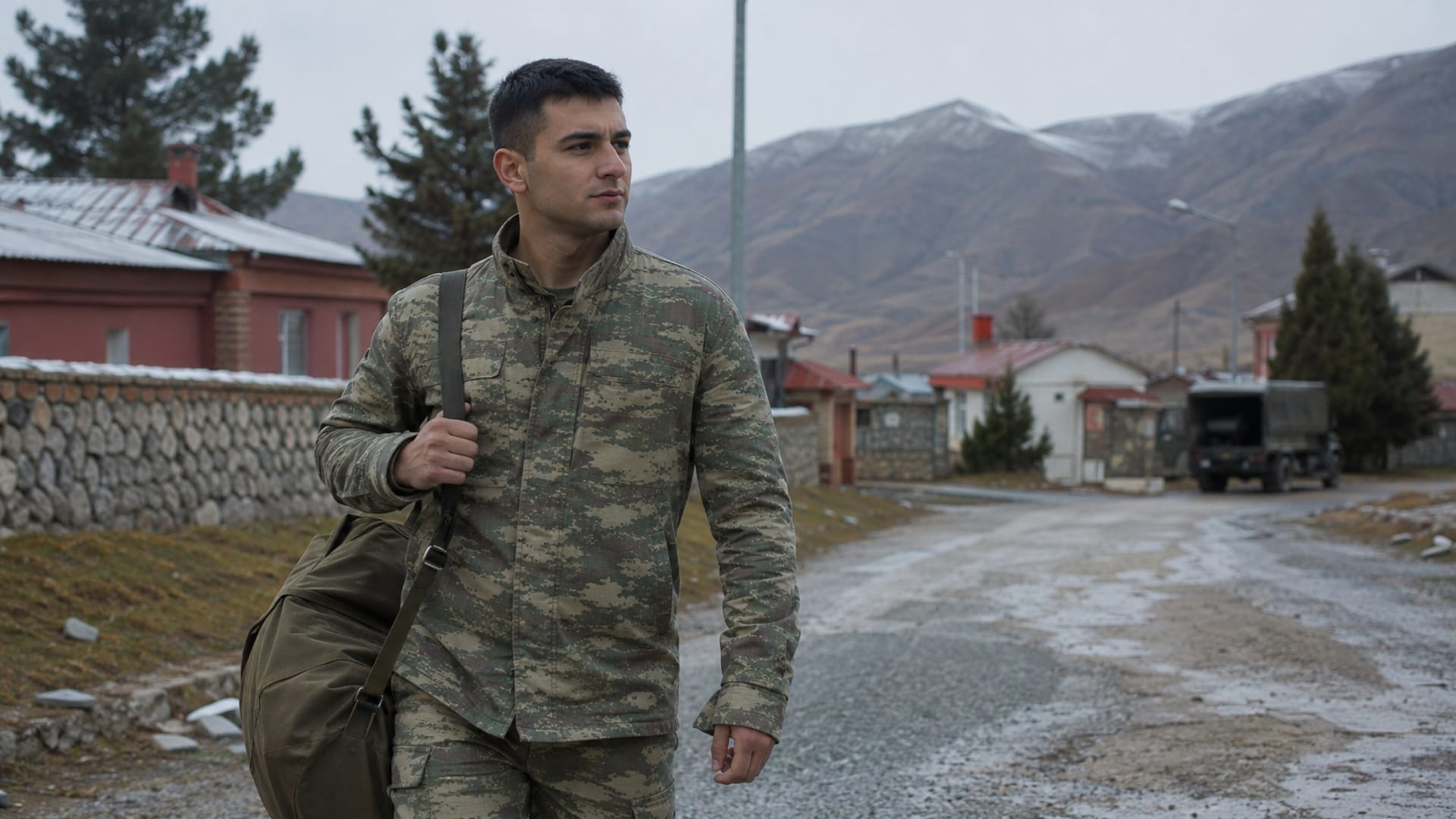 Kura sonucunda atandığı dağlık ve küçük yerleşimde yeni görev ortamını keşfeden Türk askerî personel