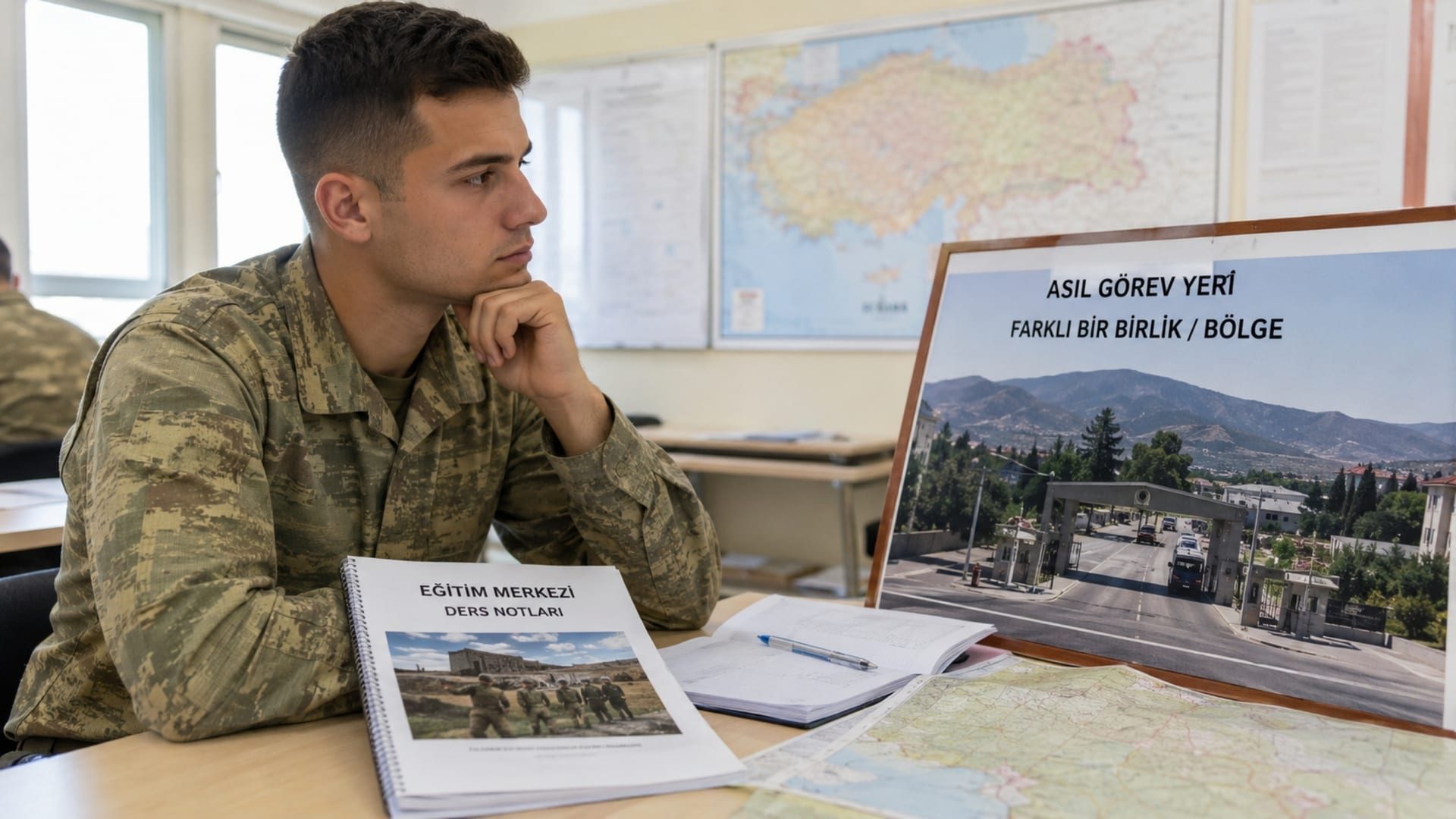 Eğitim merkezi ile eğitim sonrasında atanabileceği asıl görev yerinin farklılığını değerlendiren Türk askerî personel