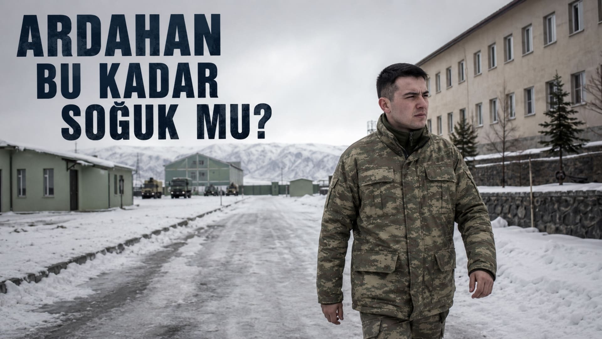 Ardahan'ın sert kış koşullarında görev yapan ve -40 dereceye yaklaşabilen soğuğu deneyimleyen Türk askerî personel