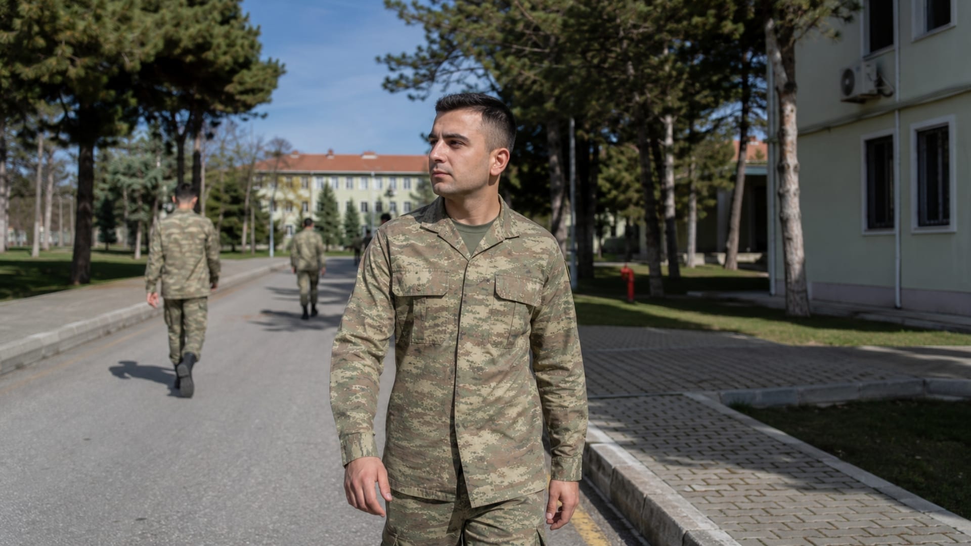 Harita başında eğitim ve görev planlaması yapan Türk askerî personel