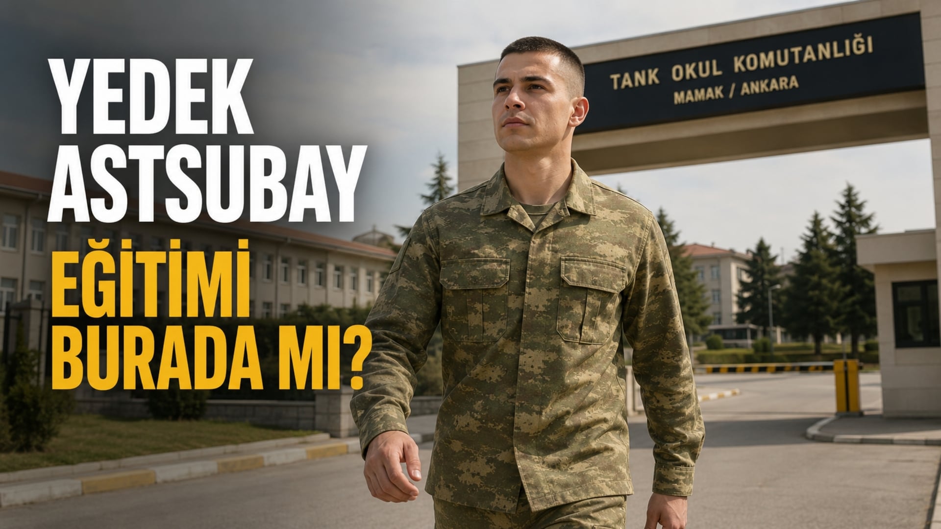 Ankara Mamak'taki Tank Okul Komutanlığında sınıf eğitimi alan yedek astsubay adaylarını temsil eden Türk askerî personel