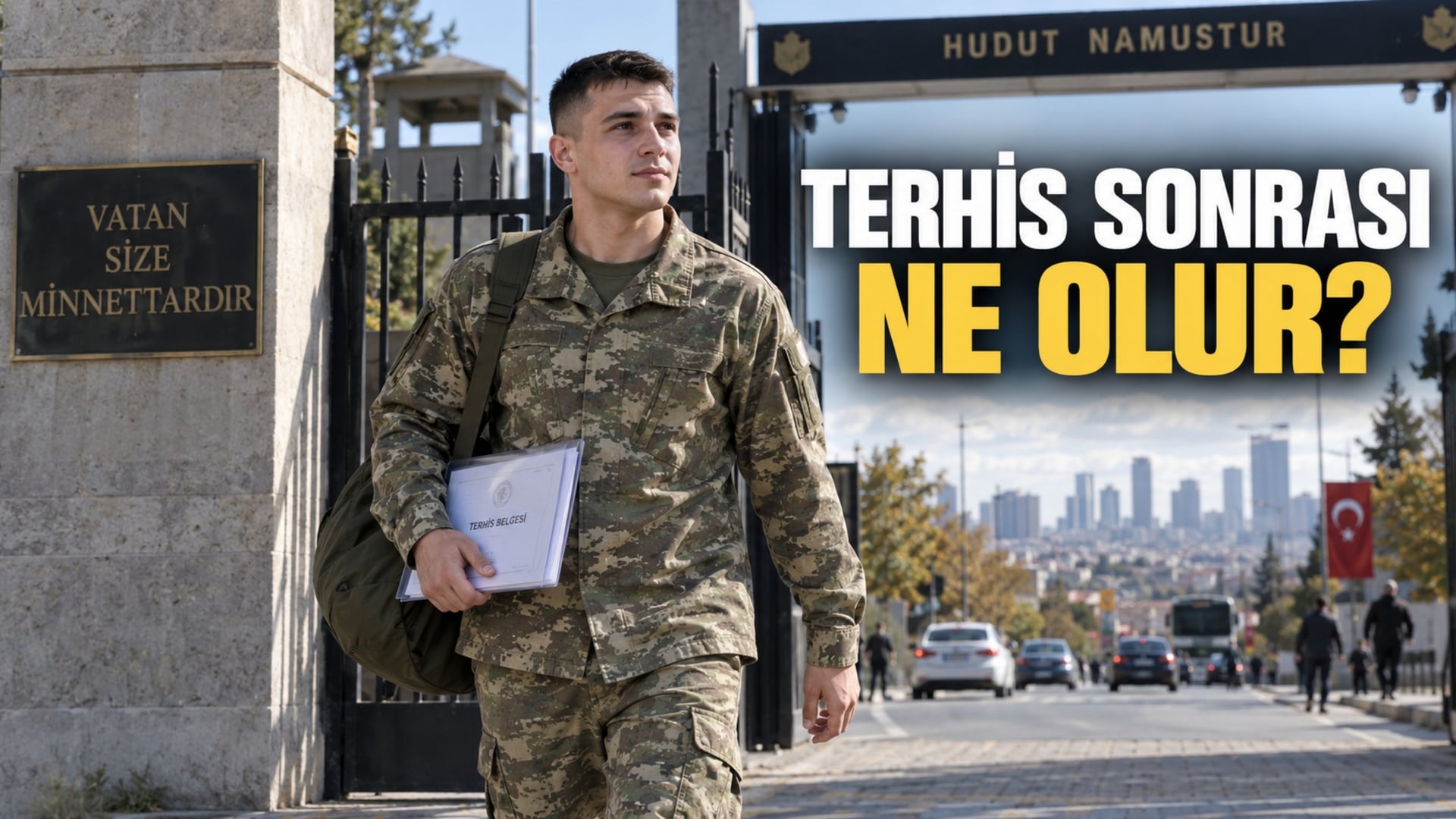 Terhis sonrasında askerlikte yedeklik döneminin ne anlama geldiğini gösteren askerlik belgesi ve sivil hayata dönüş teması