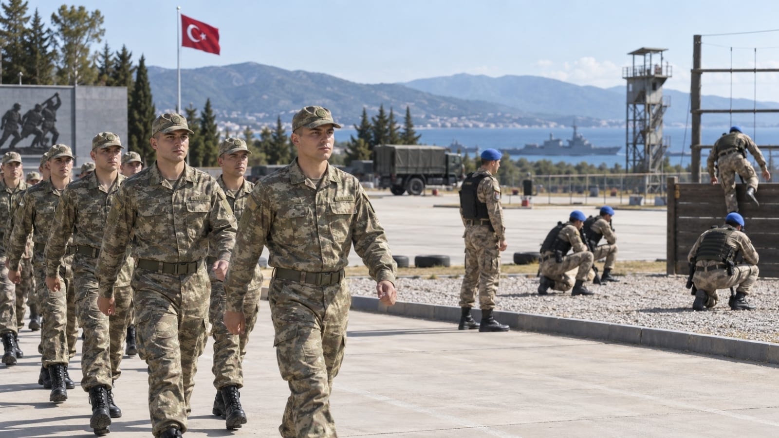 Askerî eğitim alanında toplu hareket ve farklı eğitim faaliyetlerine katılan Türk askerî personel