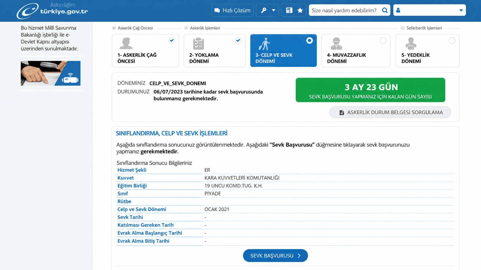 Askerlik Sevk Belgesi Nedir? e devletten nasıl alınır ve nasıl gözükür
