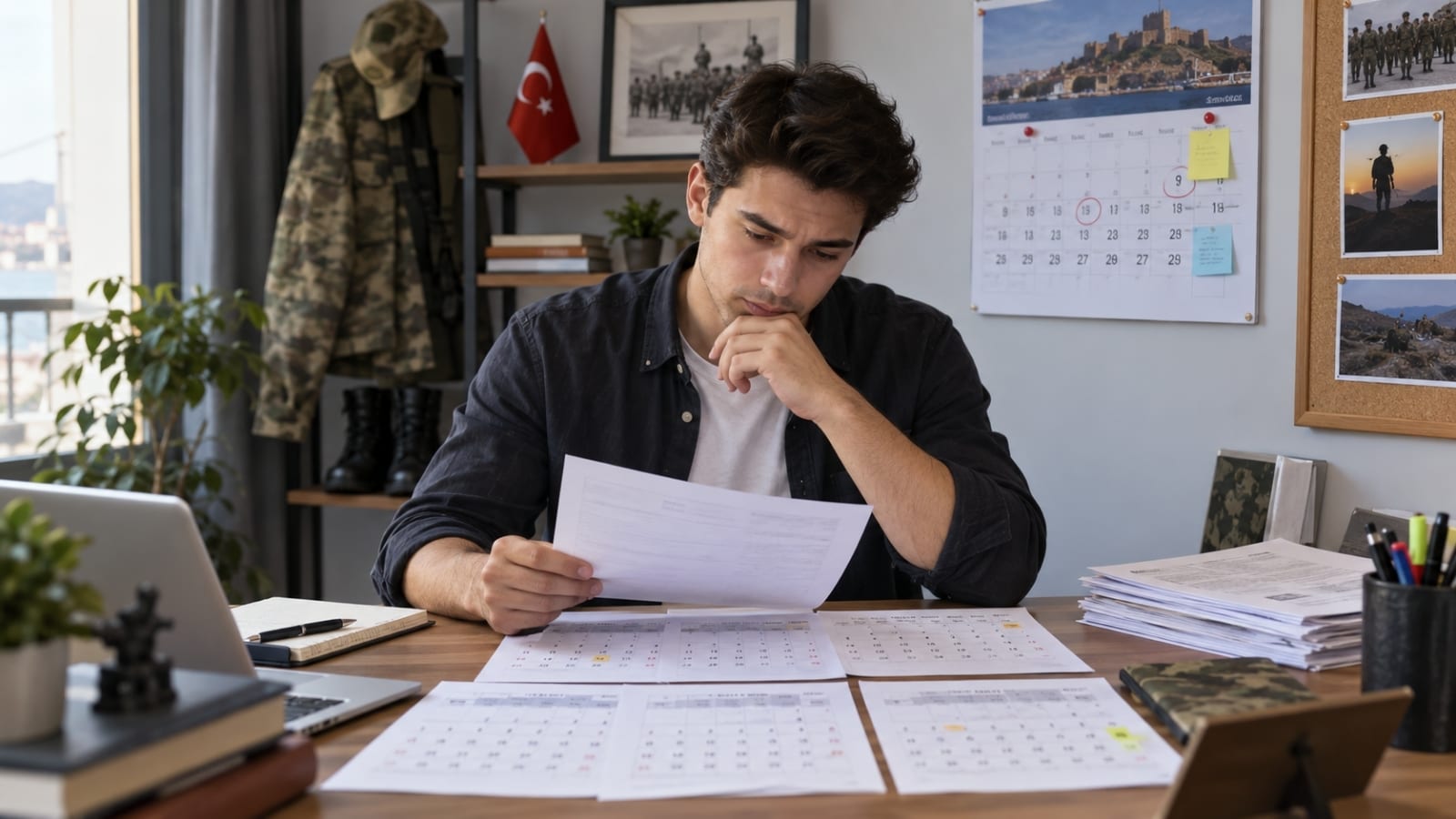2026 askerlik takvimindeki sınıflandırma ve sevk tarihlerini belgeler üzerinden karşılaştıran askerlik yükümlüsü