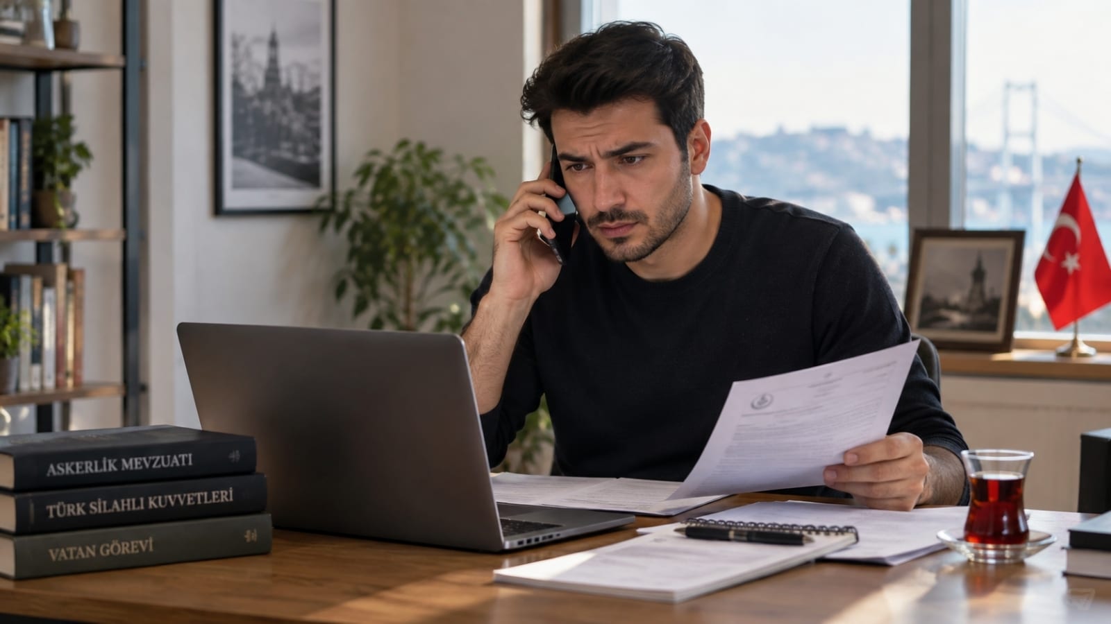 Sınıflandırma sonucu çıkmadığında askerlik belgelerini kontrol ederek telefonla resmî bilgi almaya çalışan yükümlü