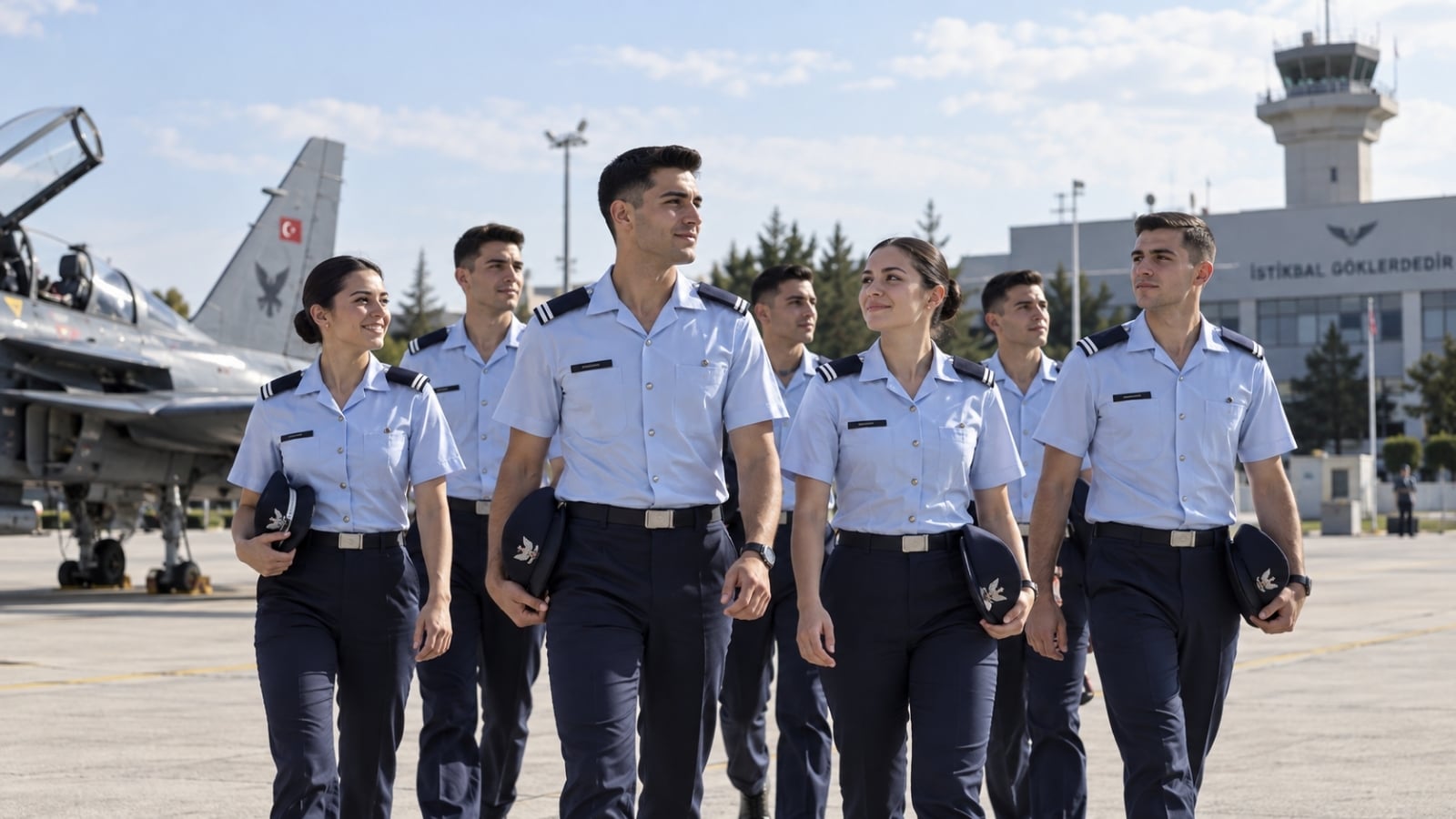 Hava Harp Okulundan mezuniyet sonrası subaylık ve havacılık kariyerine hazırlanan Harbiyeliler