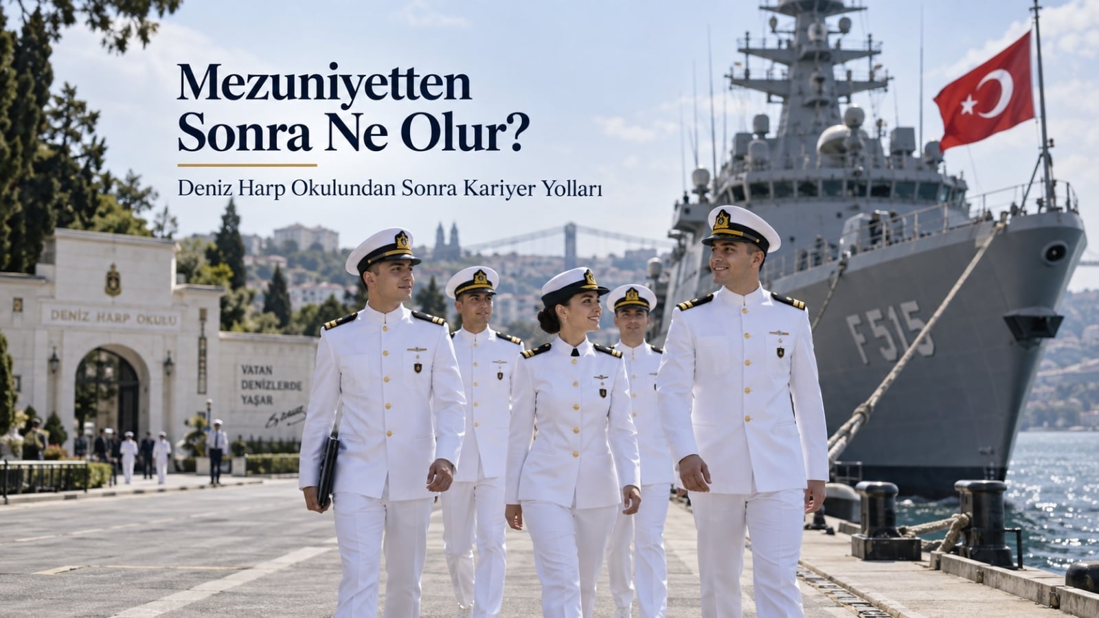Deniz Harp Okulundan mezuniyet sonrası Deniz Kuvvetlerinde subaylık kariyerine başlayan genç teğmenler