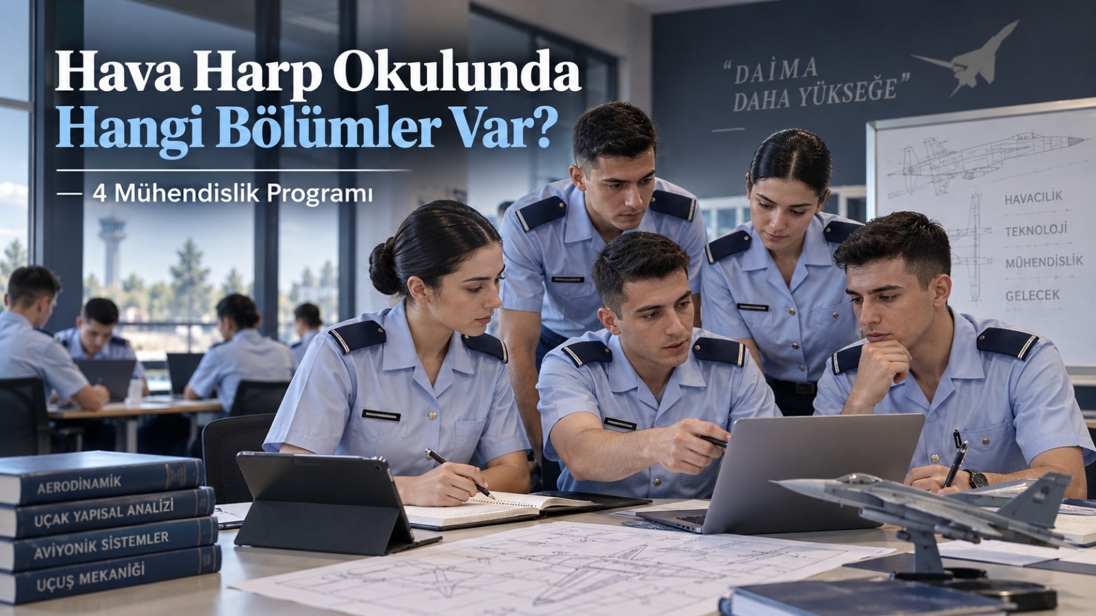 Hava Harp Okulunda mühendislik ve askerî eğitim alan kadın ve erkek Harbiyeliler
