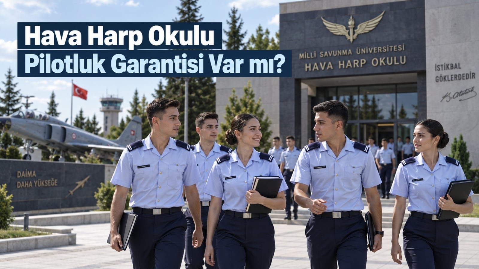 Hava Harp Okulunda akademik ve askerî eğitim alan kadın ve erkek Harbiyelilerin eğitim ortamındaki görünümü