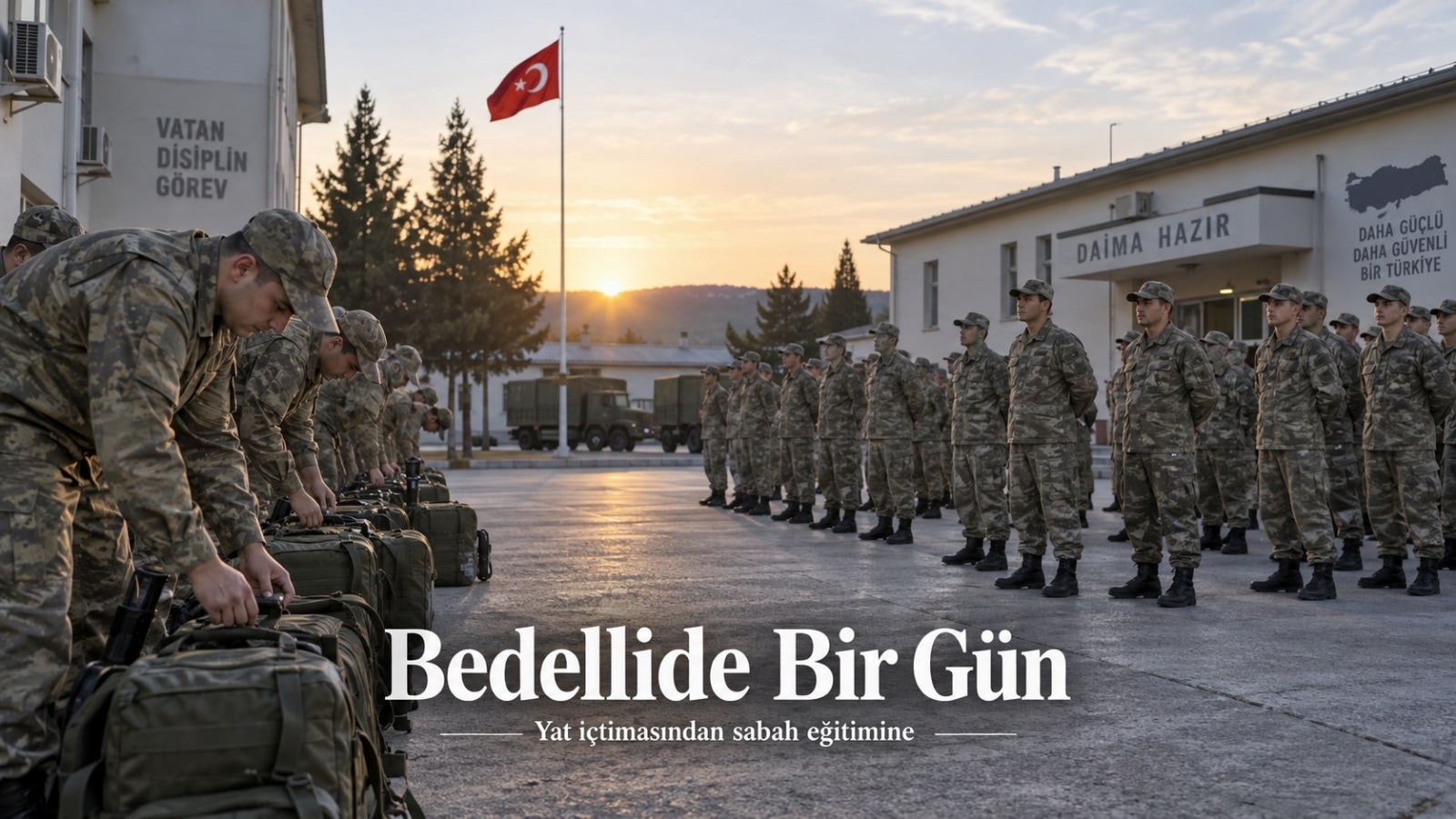 Bedelli askerlikte akşam yat içtimasından sabah erken kalkış ve eğitim programına uzanan günlük askerî rutin