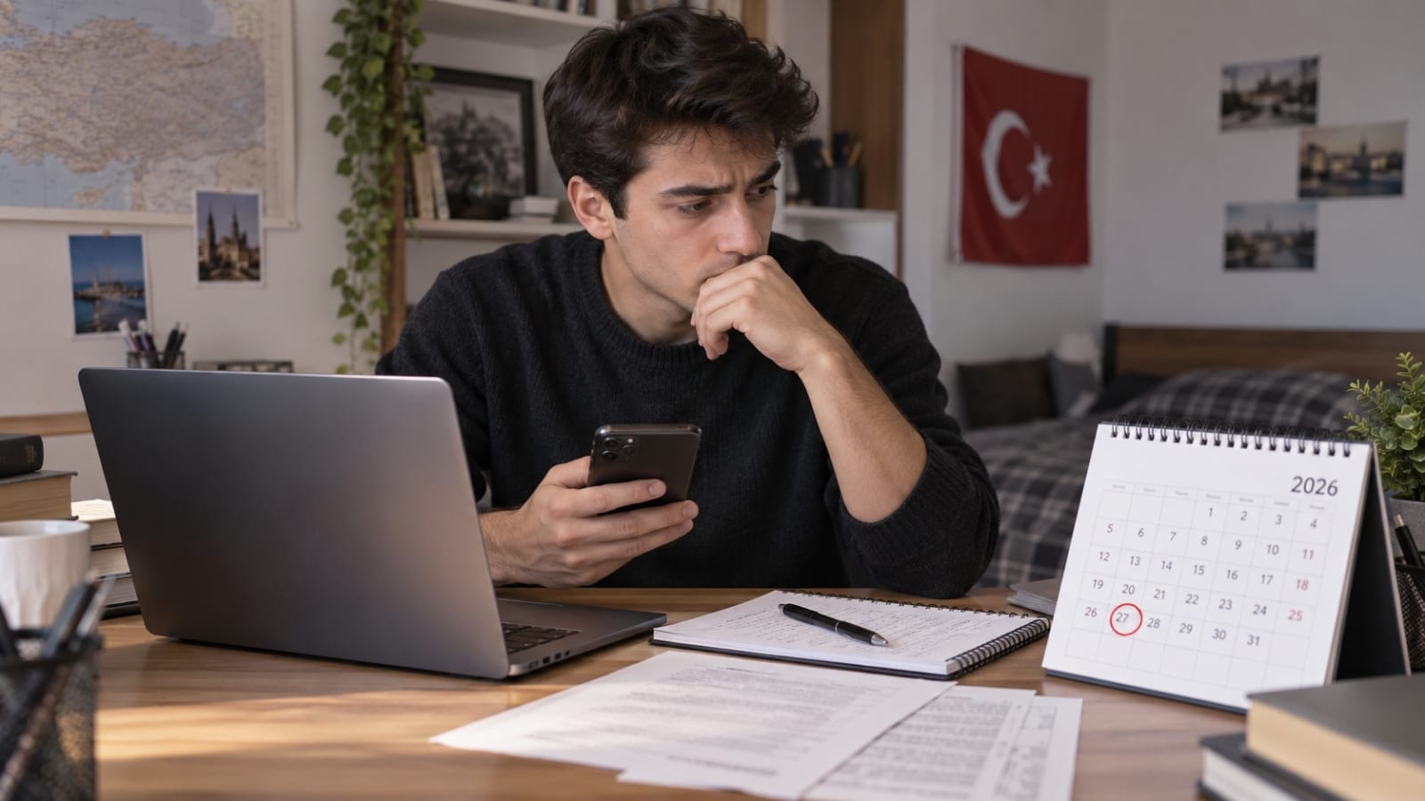 Kasım 2026 askerlik sınıflandırma sonucunu 27 Ekim tarihini bekleyerek kontrol eden aday.