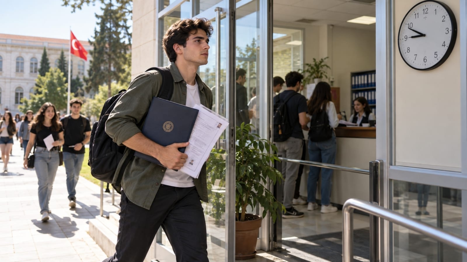 Mevcut tecil süresi sona ermeden üst eğitim programının kayıt tarihlerini kontrol eden öğrenci.